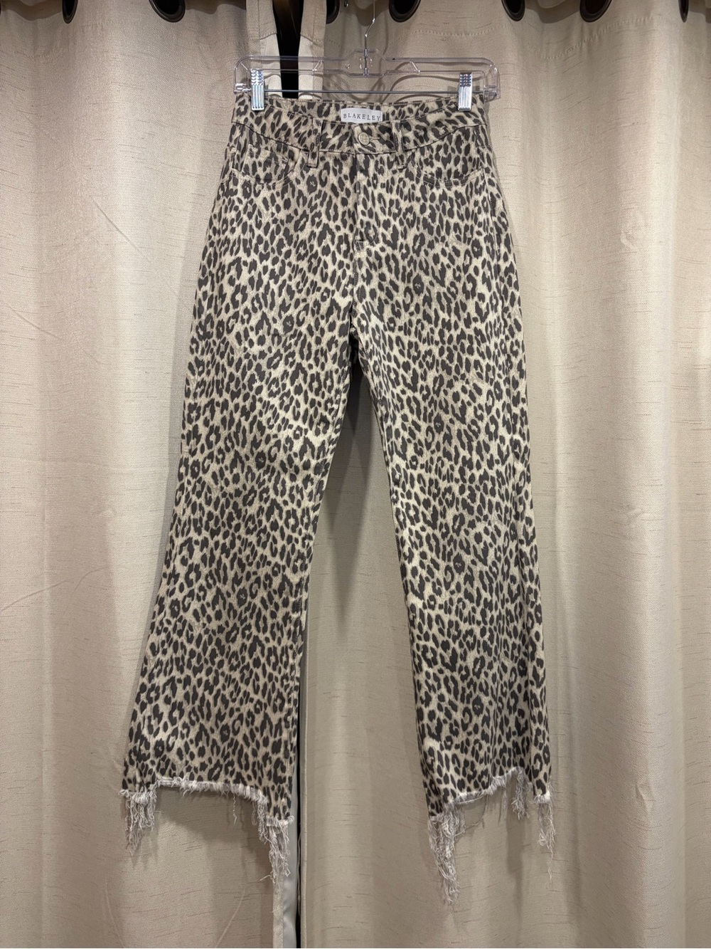 Blakeley Leopard Print Cropped Jeans